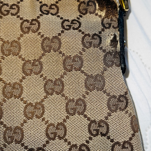 Gucci Logo Abbey GG Pattern D-Ring Canvas/Leather Crossbody Shoulder Bag Brown - Picture 13 of 16